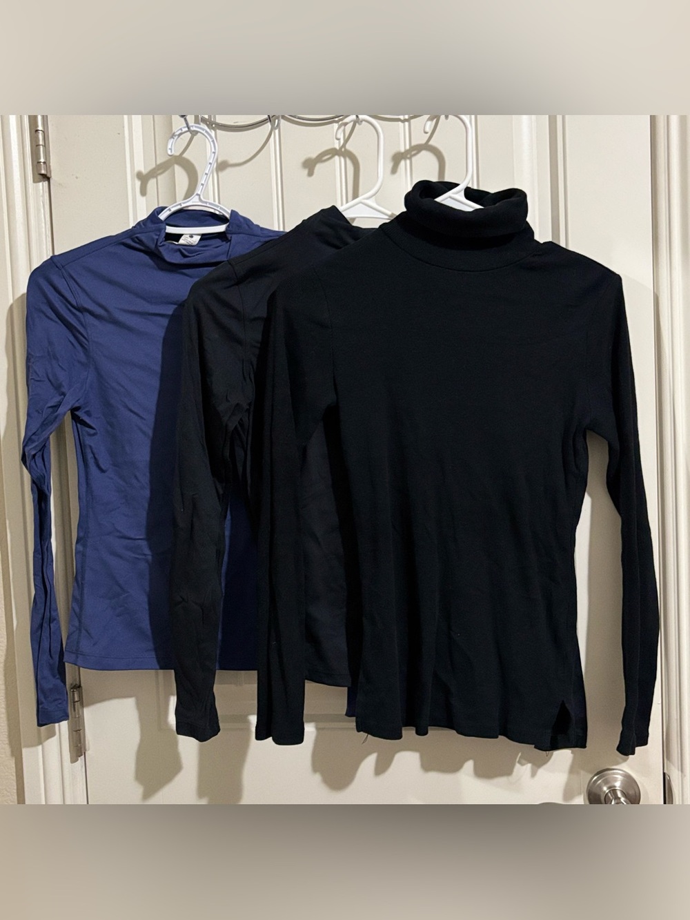 Yogalicious and ambience bundled blue and black turtleneck long sleeve